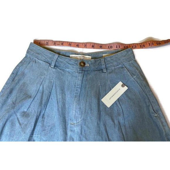 Pilcro and the Letterpress Mina Wide Leg Culottes Denim Shorts Size 26 NWT $98 - Picture 8 of 9